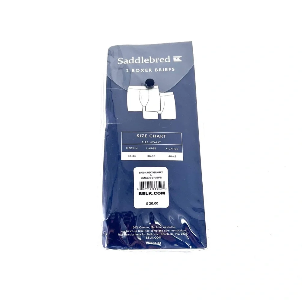Belk Men's Saddlebred 2-Pack Boxer Brief - L - Picture 5 of 6